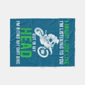 Dirt Bike Motocross Enduro Funny Quote Motorcycle  Fleecedecke (Vorderseite (Horizontal))