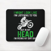 Dirt Bike Motocross Enduro Funny Quote Motorcycle Mousepad (Mit Mouse)