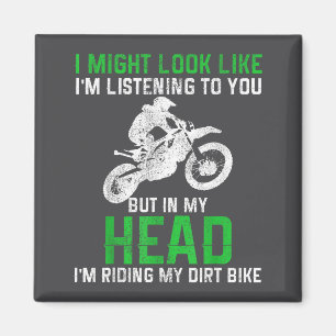 Dirt Bike Motocross Enduro Lustiger Spruch Motorra Magnet