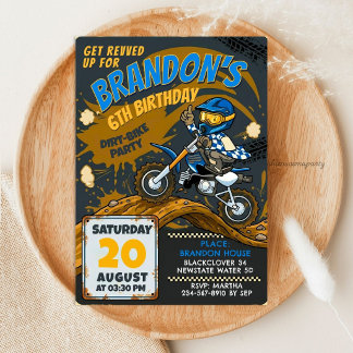Dirt Bike Motocross Geburtstag - Matschige Offroad Einladung