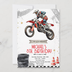 Dirt Bike Motocross Geburtstagseinladung Einladung