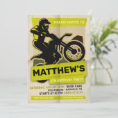 Dirt Bike Motocross Geburtstagsparty Einladung (Stehend Vorderseite)