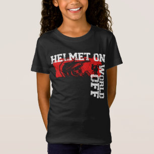 Dirt Bike Motocross Helm Auf Welt Aus Vintage T-Shirt