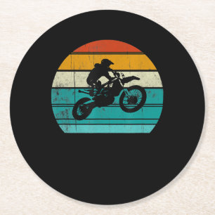 Dirt Bike Motocross Motorrad-Geschenk für Männer Runder Pappuntersetzer