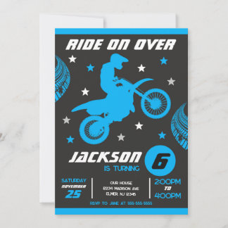 Dirt Bike Motocross Motorrad Jungen Geburtstag  Einladung