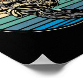 Dirt Bike Motocross Motorrad Vintag Retro Poster (Ecke)