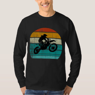 Dirt Bike Motocross Motorrad Vintage Retro Jungen T-Shirt
