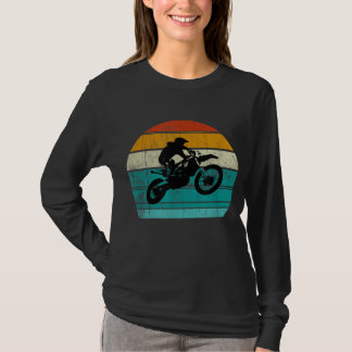 Dirt Bike Motocross Motorrad Vintage Retro Jungen T-Shirt