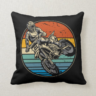 Dirt Bike Motocross Motorrad Vintage Retro Kissen