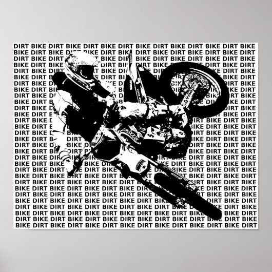 Dirt Bike Motocross Print Poster (Vorne)