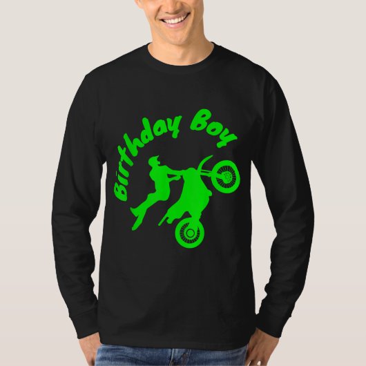 Dirt Bike Motocross Reiter B-Day Boy Extreme Birth T-Shirt (Vorderseite)