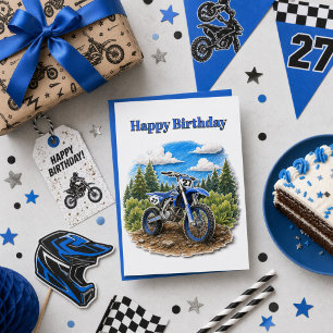  Dirt Bike Motocross Rennen Alles Gute zum Geburts Karte