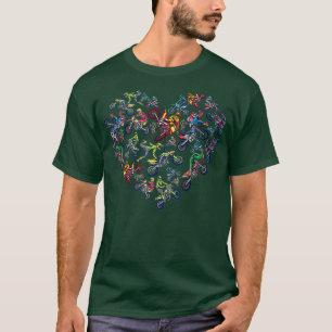 DIRT BIKE Motorrad Motocross Enduro Herz-Liebe T-Shirt