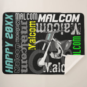 Dirt Bike Motorrad Name Typografie Benutzerdefinie Sherpadecke
