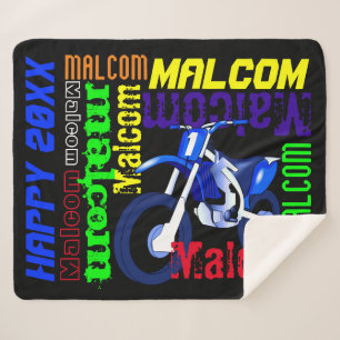 Dirt Bike Motorrad Name Typografie Benutzerdefinie Sherpadecke