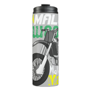 Dirt Bike Motorrad Name Typografie Custom Color Thermosbecher