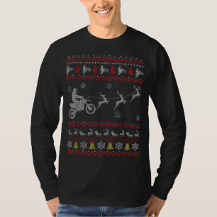 Dirt Bike Motorrad Pajama Ugly Christmas Biker G T-Shirt