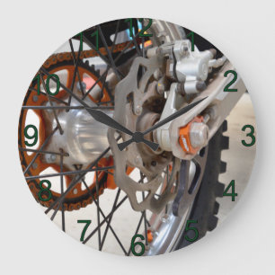 Dirt Bike Motorrad Radwagen, Lge Wallclock Große Wanduhr