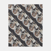 Dirt Bike Motorrad Radwagen, Med Fleece Blanket (Vorderseite)