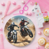 Dirt Bike Motorräder Racing in der Wüste, Pappteller (Party)