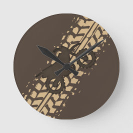 Dirt Bike Mud Runde Wanduhr