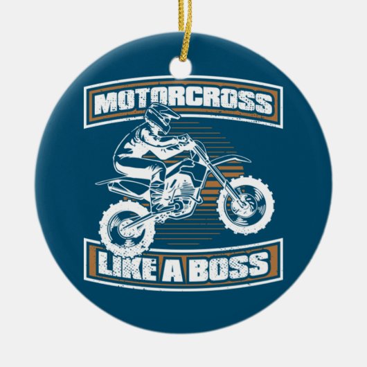 Dirt Bike MX Motocross Supercross Keramik Ornament (Vorne)