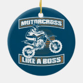 Dirt Bike MX Motocross Supercross Keramik Ornament (Hinten)