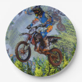 Dirt-Bike-Narren - Motocross-Racers Pappteller (Vorderseite)