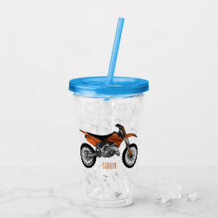 Dirt bike off-road motorrad / motocross-Cartoon Acryltrinkbecher