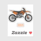 Dirt bike off-road motorrad / motocross-Cartoon Aufkleber (Blatt)