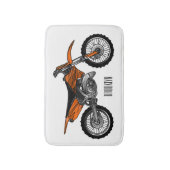 Dirt bike off-road motorrad / motocross-Cartoon Badematte (Vorderseite Vertikal)
