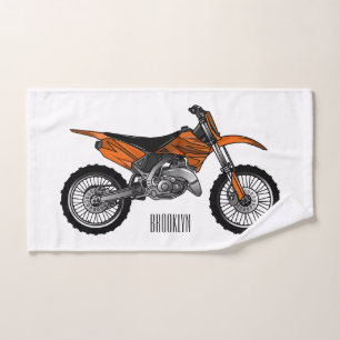 Dirt bike off-road motorrad / motocross-Cartoon Badhandtuch Set