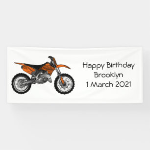 Dirt bike off-road motorrad / motocross-Cartoon Banner