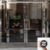 Dirt bike off-road motorrad / motocross-Cartoon Fensteraufkleber (Büro Tür)