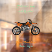 Dirt bike off-road motorrad / motocross-Cartoon Fensteraufkleber (Blatt 2)