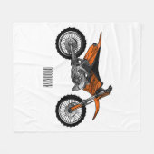 Dirt bike off-road motorrad / motocross-Cartoon Fleecedecke (Vorderseite (Horizontal))