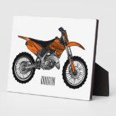 Dirt bike off-road motorrad / motocross-Cartoon Fotoplatte (Seite)