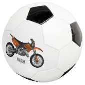Dirt bike off-road motorrad / motocross-Cartoon Fußball (Dreiviertel)