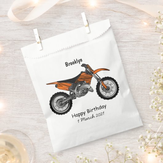 Dirt bike off-road motorrad / motocross-Cartoon Geschenktütchen (Ausgeschnitten)