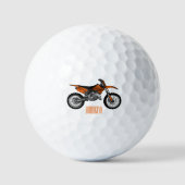 Dirt bike off-road motorrad / motocross-Cartoon Golfball (Vorderseite)