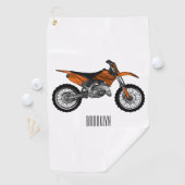 Dirt bike off-road motorrad / motocross-Cartoon Golfhandtuch (Insitu)