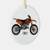 Dirt bike off-road motorrad / motocross-Cartoon Keramik Ornament (Rechts)