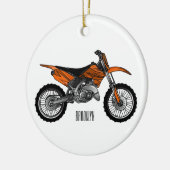 Dirt bike off-road motorrad / motocross-Cartoon Keramik Ornament (Links)