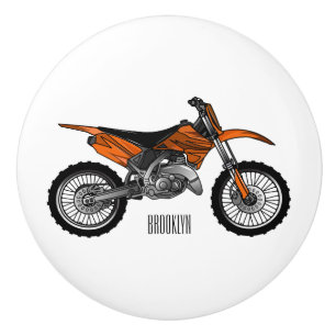 Dirt bike off-road motorrad / motocross-Cartoon Keramikknauf
