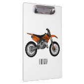 Dirt bike off-road motorrad / motocross-Cartoon Klemmbrett (Rechts)