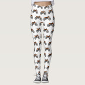 Dirt bike off-road motorrad / motocross-Cartoon Leggings (Vorderseite)