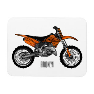 Dirt bike off-road motorrad / motocross-Cartoon Magnet
