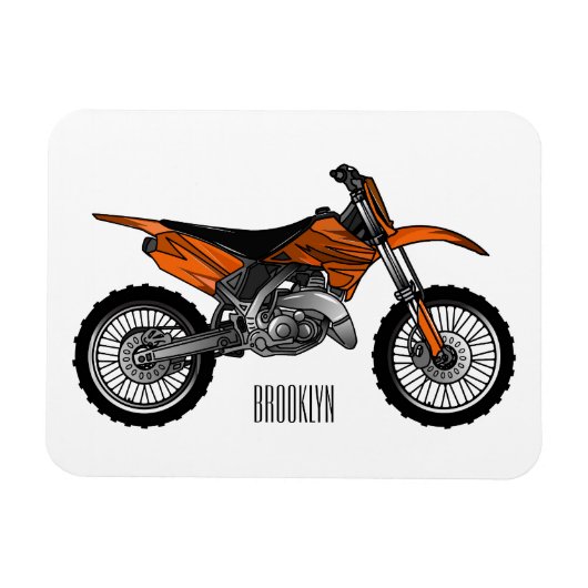 Dirt bike off-road motorrad / motocross-Cartoon Magnet (Horizontal)