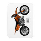 Dirt bike off-road motorrad / motocross-Cartoon Magnet (Vertikal)