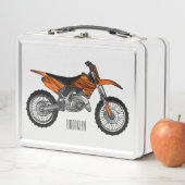 Dirt bike off-road motorrad / motocross-Cartoon Metall Brotdose (Beispiel)